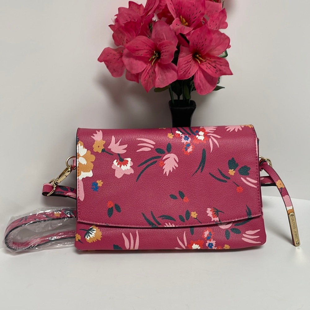 PINK BAG CROST BODY FLORAL PRINT